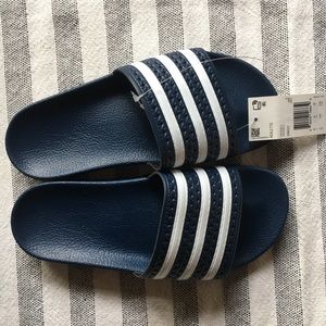 [Adidas] blue Adilette slides